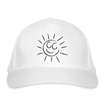 Sonne - Bio-Baseballkappe - Weiß - Vorne