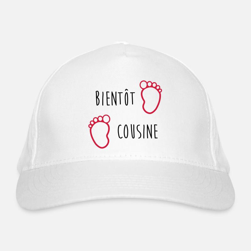 Bientôt Cousine / Cousin / Bébé / Naissance / Baby Organic Baseball Cap