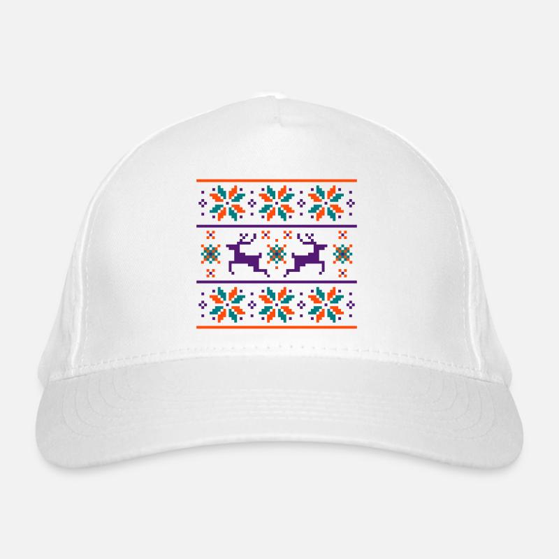 Norwegian pattern (winter) 09 Organic Baseball Cap