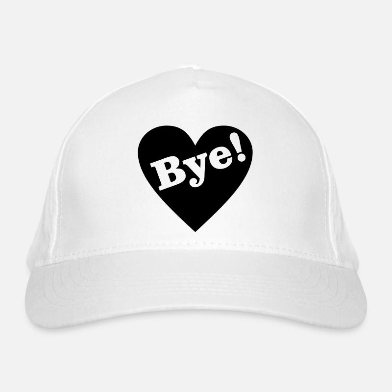 Bye! Goodbye heart Organic Baseball Cap
