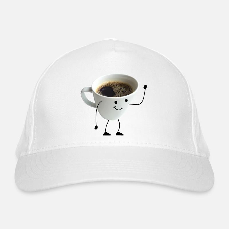 coffee with face Organic Baseball Cap