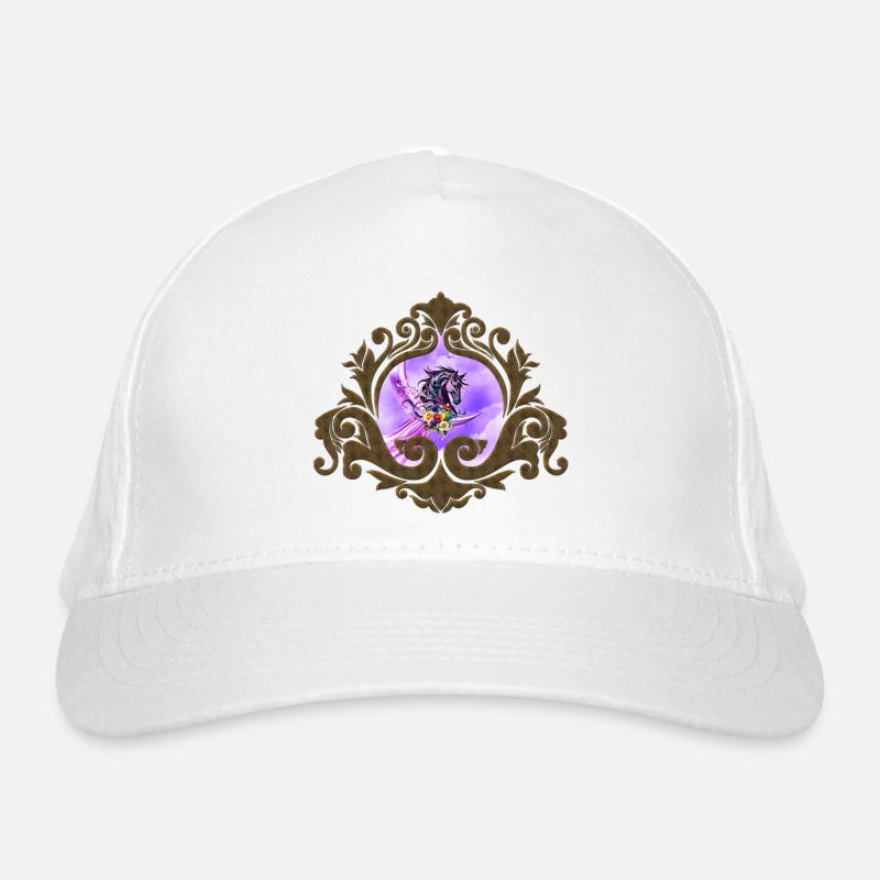 Cheval sauvage coloré élégant Casquette classique bio