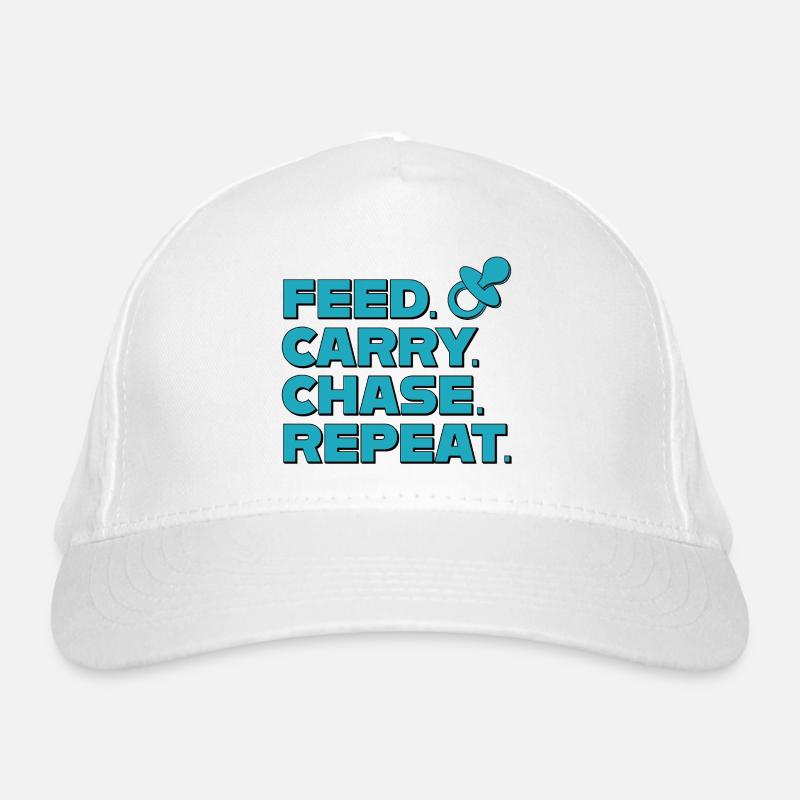 Elternalltag – Feed Carry Chase Repeat Bio-Baseballkappe