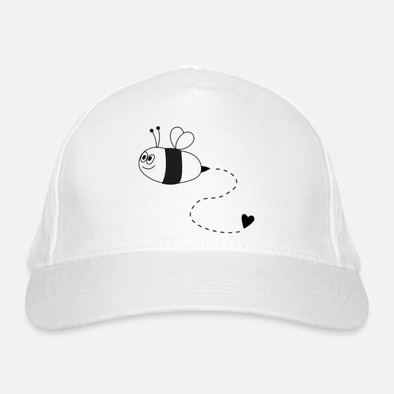 Abeille avec du cœur Casquette classique bio