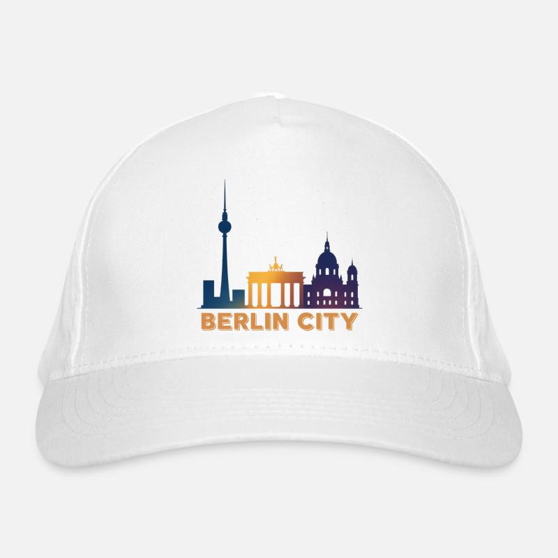 Berlin Skyline Silhouette Bio-Baseballkappe