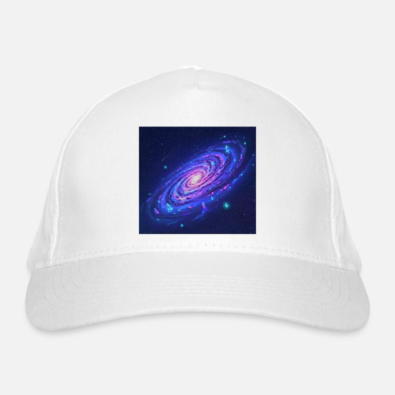 Neon Galaxy Spiral Crystals Organic Baseball Cap