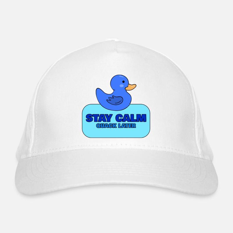 Bleib ruhig, quakt später – Blue Duck Design Bio-Baseballkappe