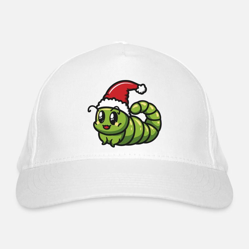 Worm Christmas Organic Baseball Cap