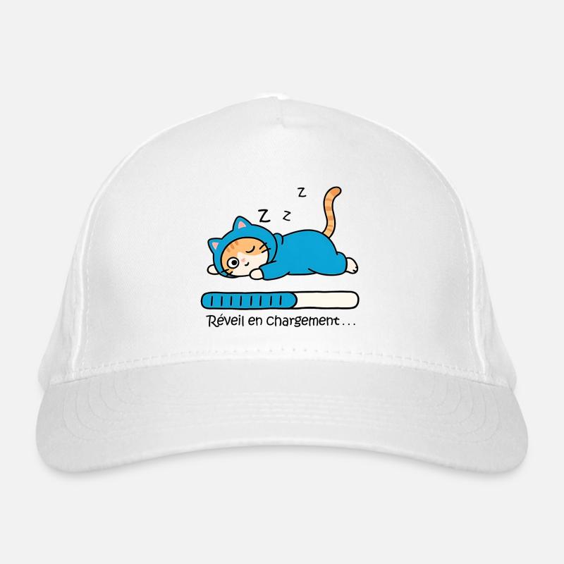 Cat alarm clock charging... Organic Baseball Cap