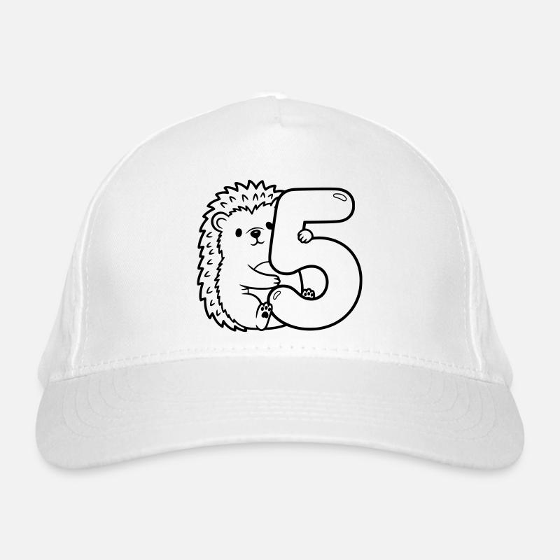 Hérisson avec illustration de dessin animé numéro 5 Casquette classique bio