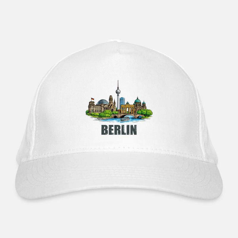 Skyline de Berlin Casquette classique bio