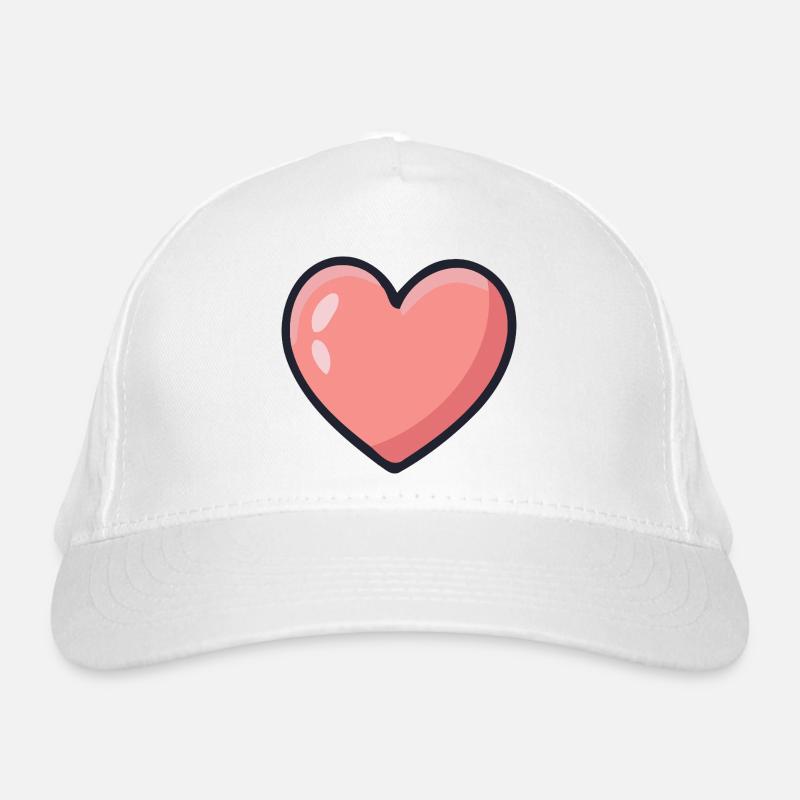 Graphisches Roséherz Bio-Baseballkappe