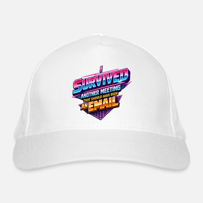 Office Email Saying 80s Retro Organic Baseball Cap