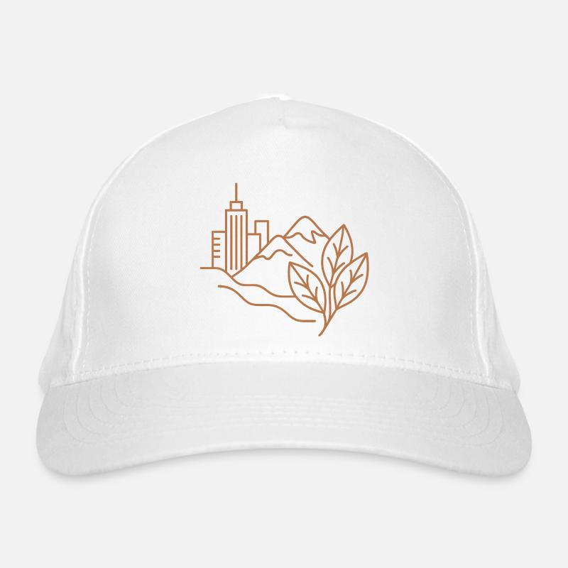 Stadtwald Skyline Illustration Bio-Baseballkappe