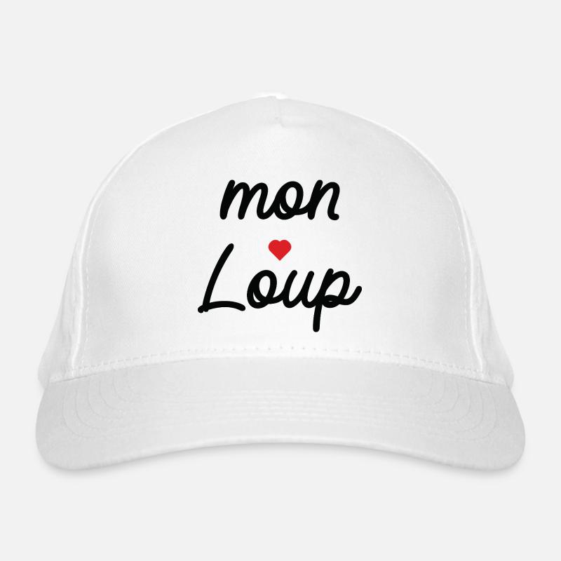 Mon Loup Amour Typographie Cursive Casquette classique bio