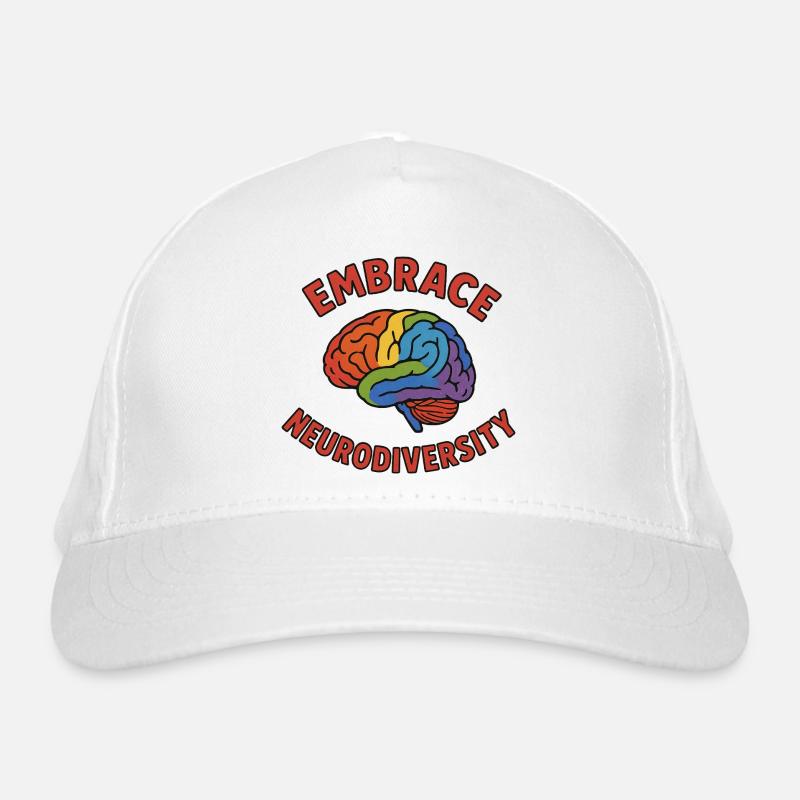 Rainbow Brain Umarmt Neurodiversität Bio-Baseballkappe