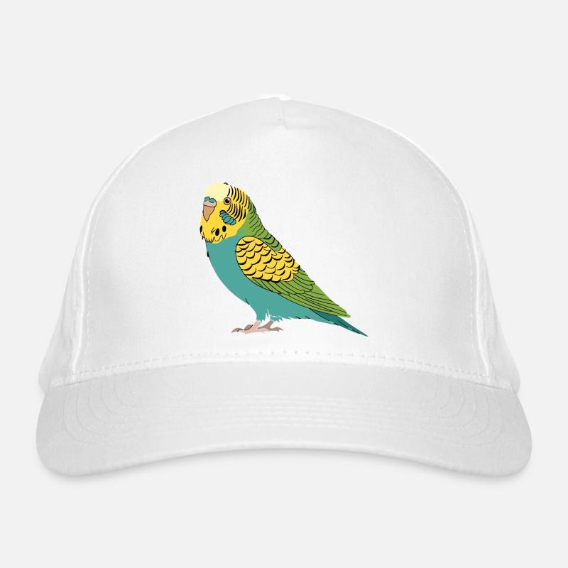 Perruche perruche turquoise vert jaune Casquette classique bio
