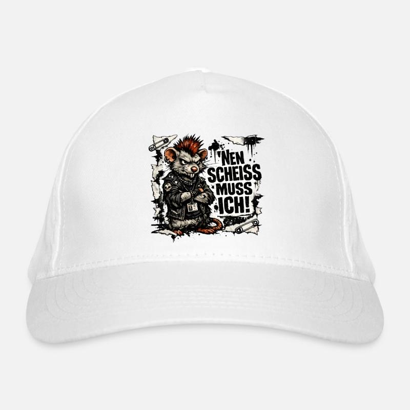 Ratte nen Scheiss muss ich frecher Spruch Bio-Baseballkappe