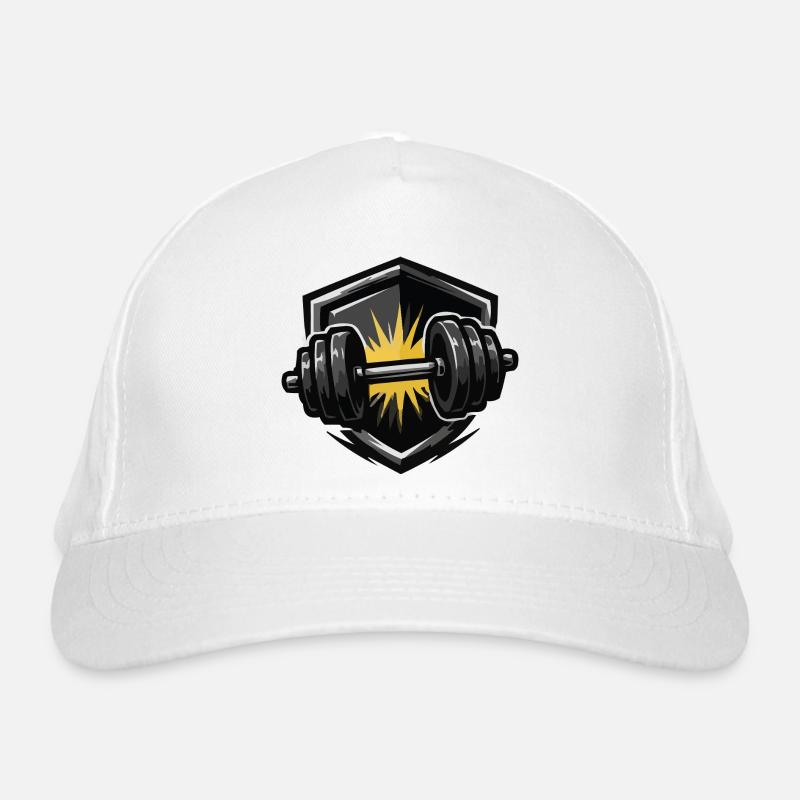 Strength Shield Dumbbell Burst Organic Baseball Cap