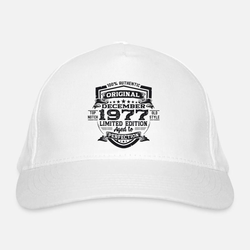 Décembre Né 1977 Cadeau de 45e anniversaire Casquette classique bio