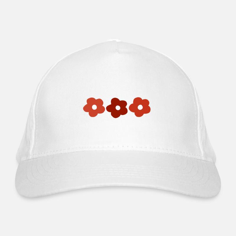 Fleurs rétro. Casquette classique bio