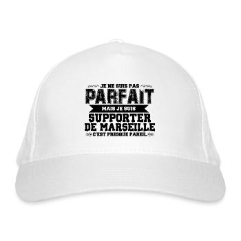 Je Suis Un Supporter De Marseille Parfait OM - Casquette classique bio - blanc - Devant