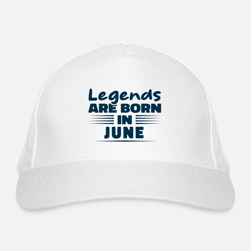 Im Juni werden Legenden geboren Bio-Baseballkappe