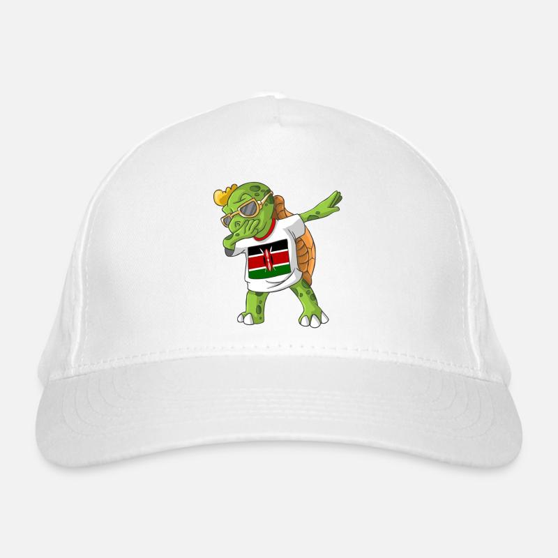 Kenia Dabbing Schildkröte Bio-Baseballkappe