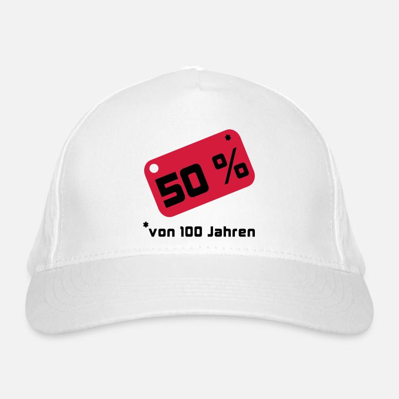 50% ... 100 years Organic Baseball Cap
