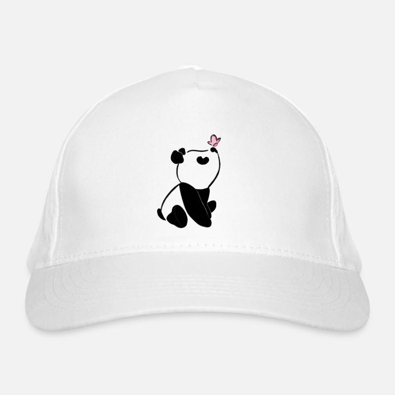 Panda avec papillon – Motif d’animal mignon Casquette classique bio