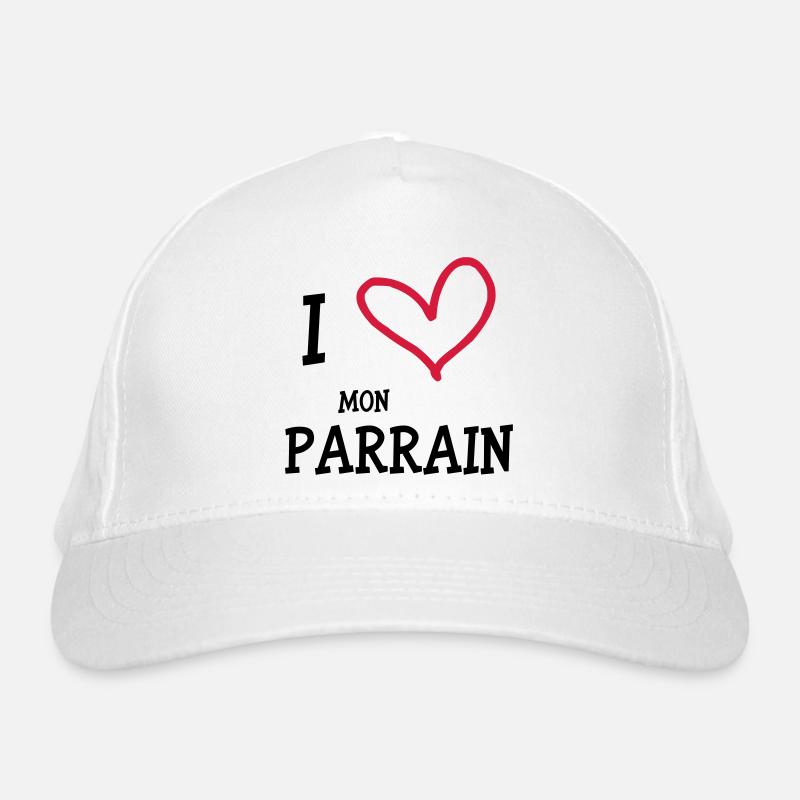 I Love Mon Parrain - Casquette classique bio - blanc