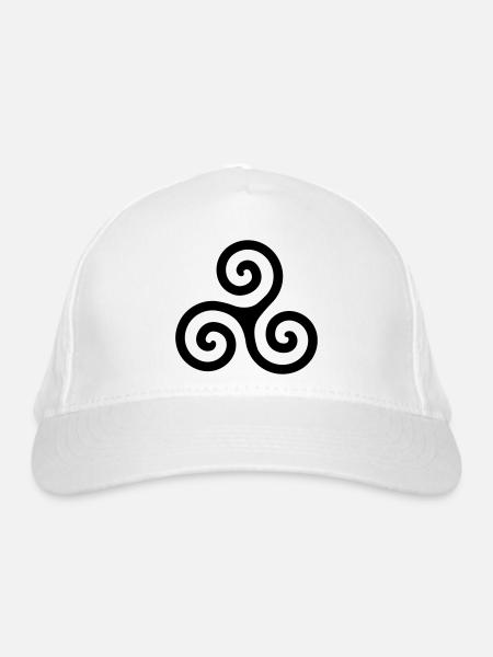 Spirale - Bio-Baseballkappe - Weiß