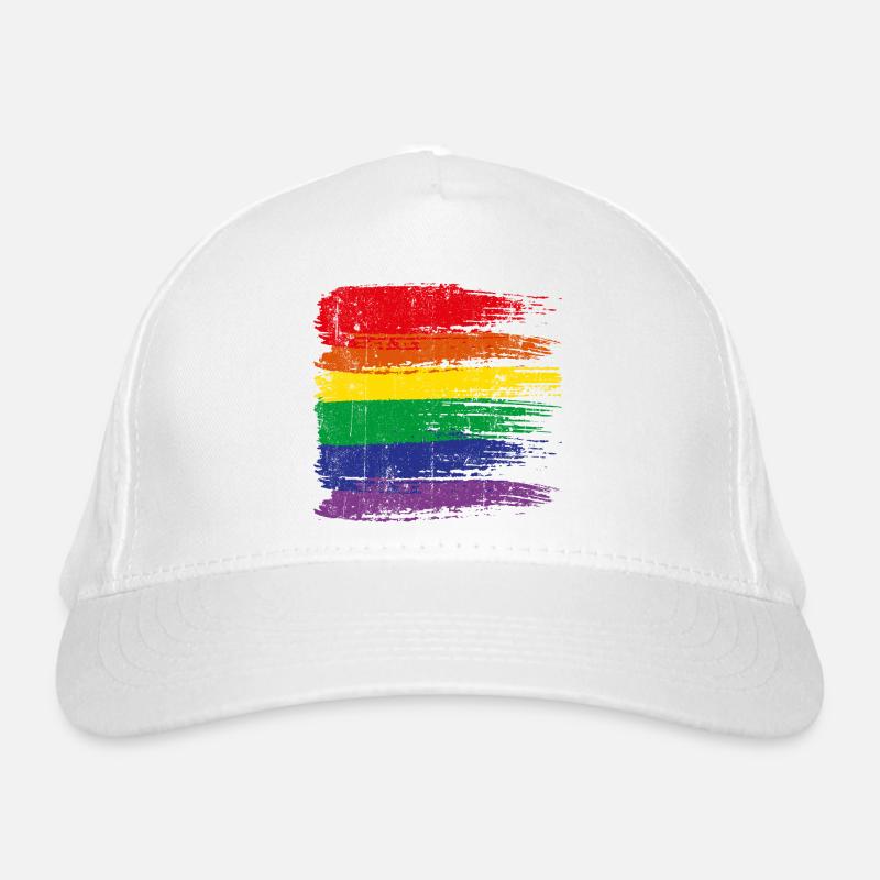 Regenbogen-Pinselstrich Pride Bio-Baseballkappe
