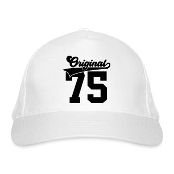 51. GEBURTSTAG 1975 ORIGINAL 75 - Bio-Baseballkappe - Weiß - Vorne
