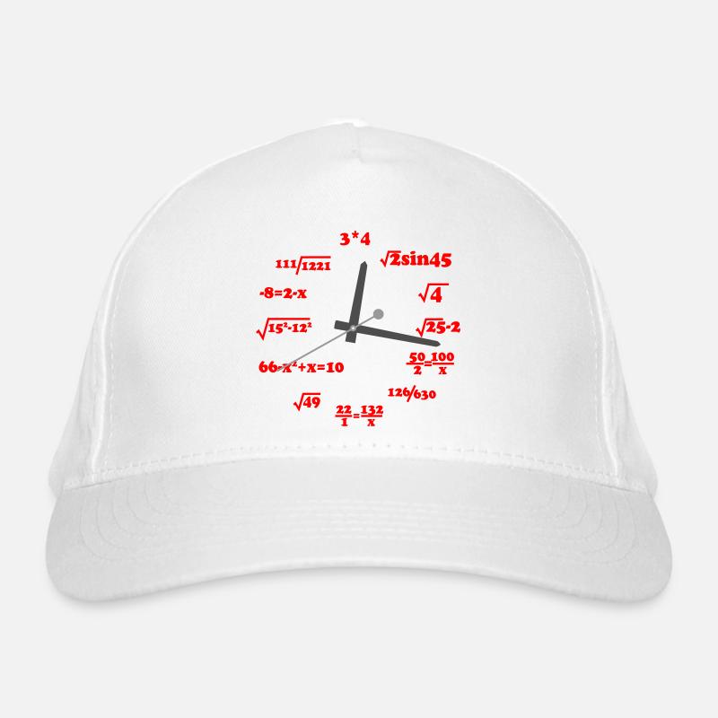 Colors can be changed | Math Clock Organic Baseball Cap