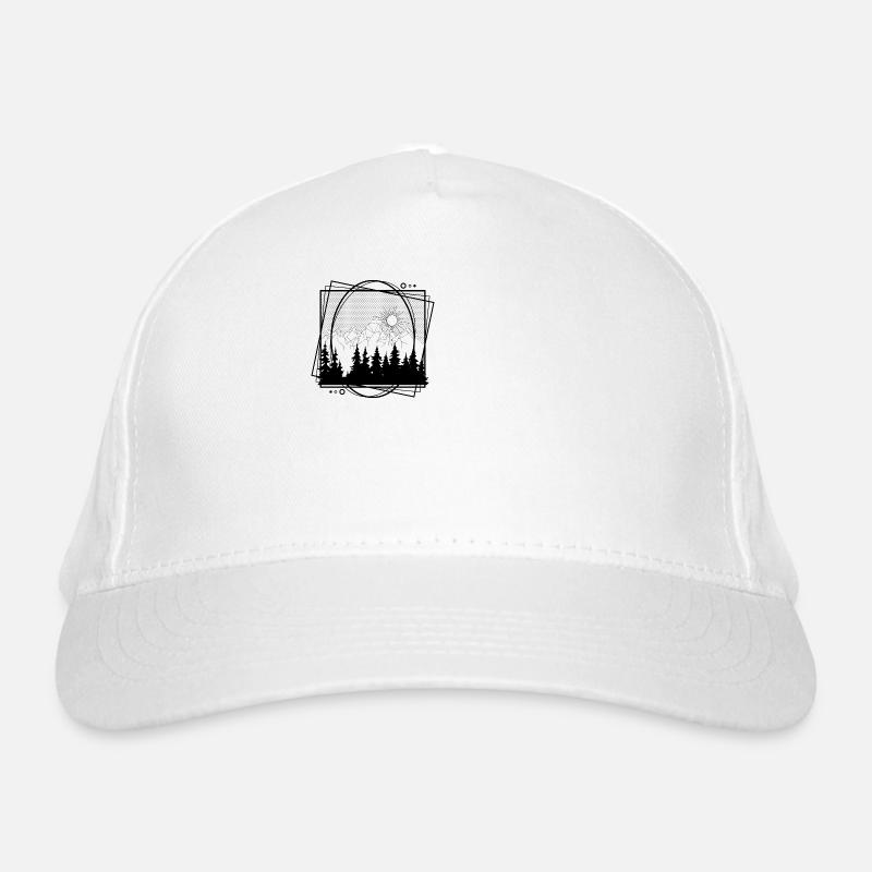 Conception naturelle en forme géométrique et peinture à points Casquette classique bio