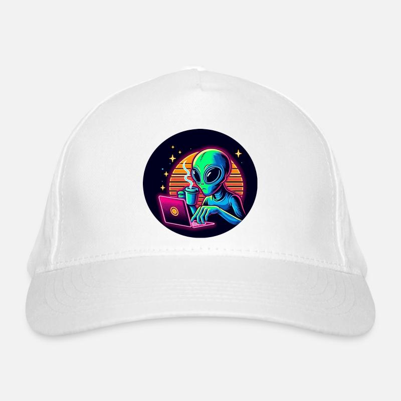 Alien at work Organic Baseball Cap