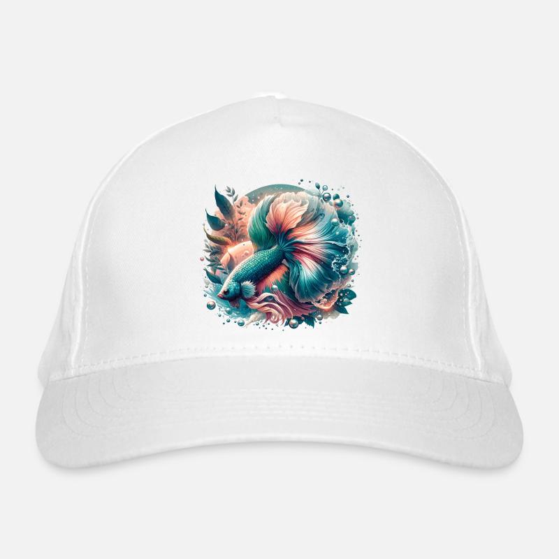 Betta splendens, colorful fish Organic Baseball Cap