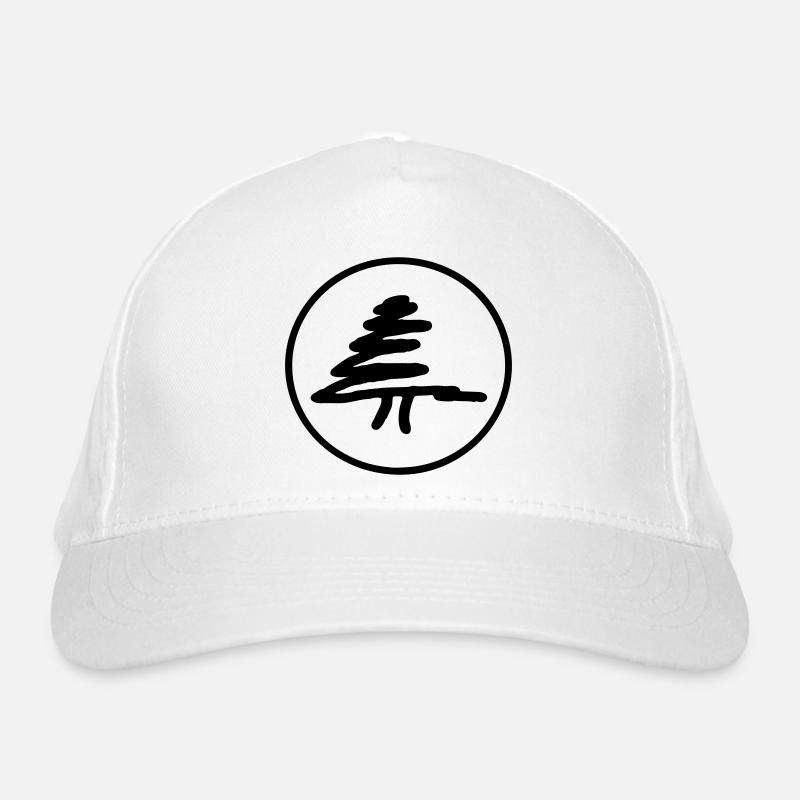 Fir tree in a circle Organic Baseball Cap