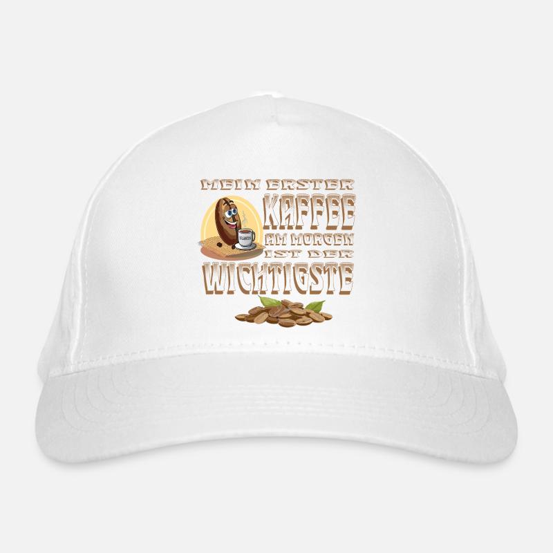 My First Coffee in the Morning 1 - Organic Baseball Cap - white