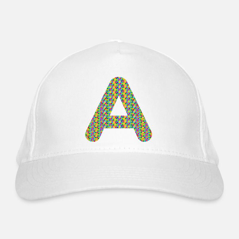 Buntes Herz-A Design – Einzigartig & Stylisch! Bio-Baseballkappe