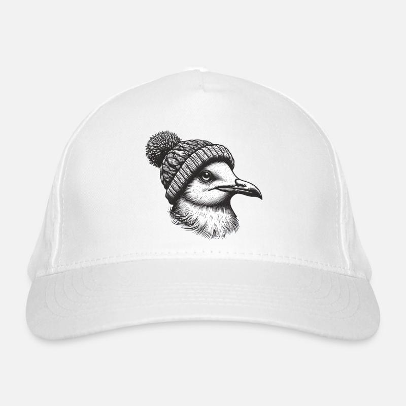 Möwe mit Pudelmütze Bio-Baseballkappe