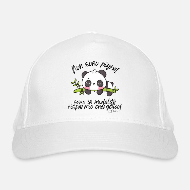 I'm not lazy - Organic Baseball Cap - white