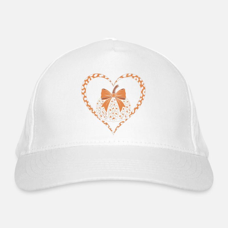 Conception de cœur de citrouille léopard Casquette classique bio