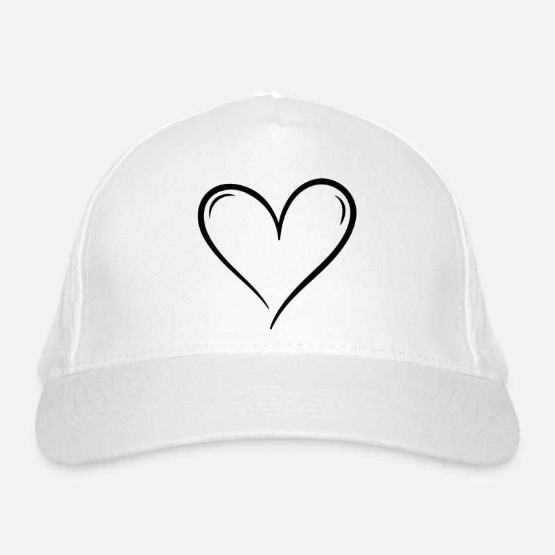 Herz Symbol Illustration Bio-Baseballkappe
