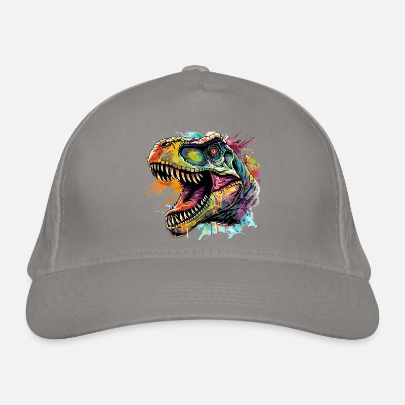 Dino Neon Kunst Design Bio-Baseballkappe