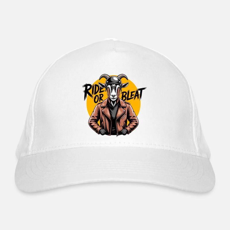 Goat Biker Rebel Organic Baseball Cap