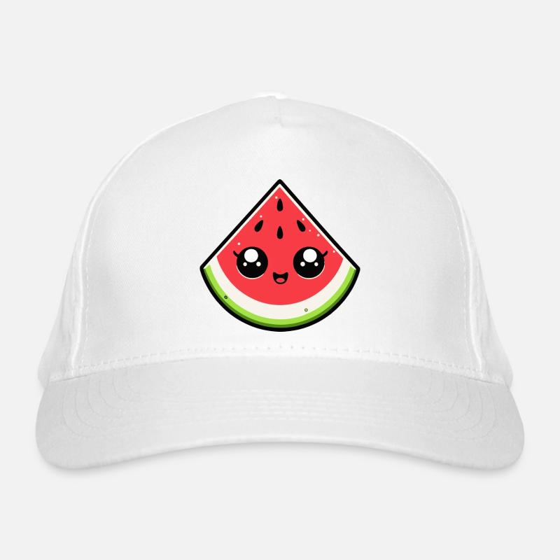 Pastèque kawaii sourire éclatant Casquette classique bio