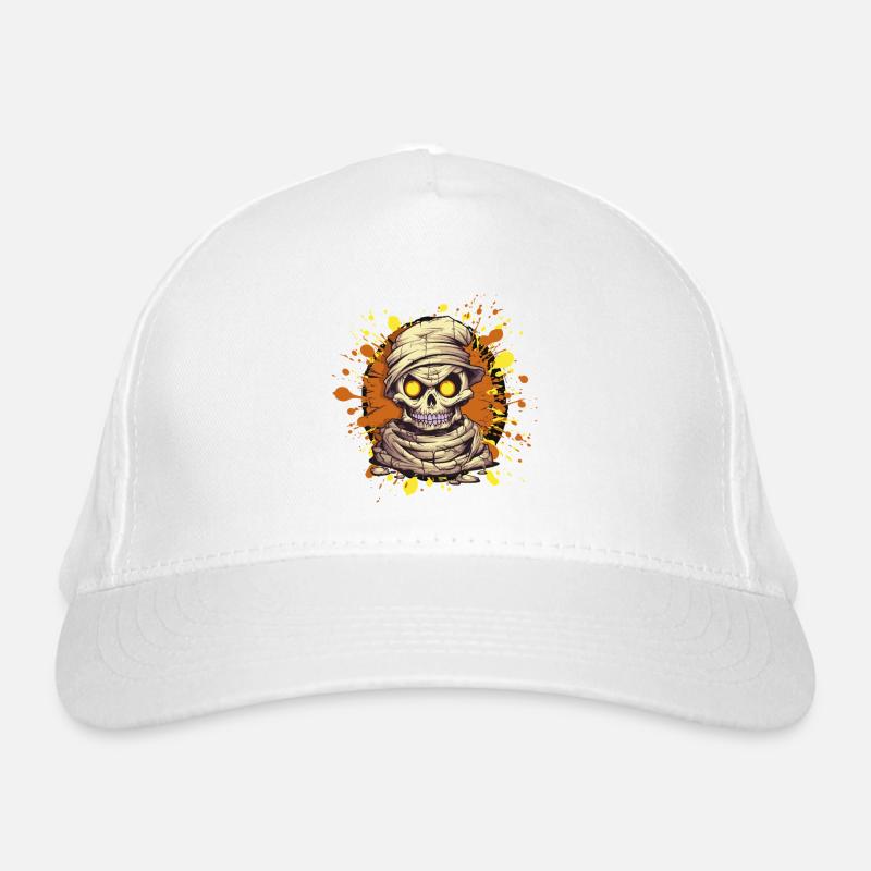Mummies Skull Paint Splash Organic Baseball Cap