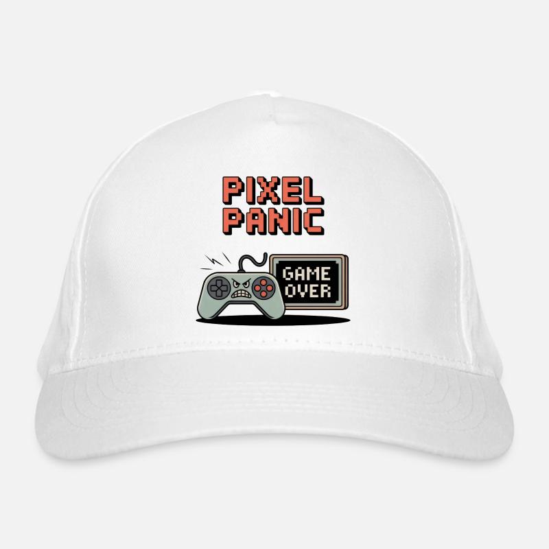 Pixel Panic – Game Over Rage Modus Bio-Baseballkappe